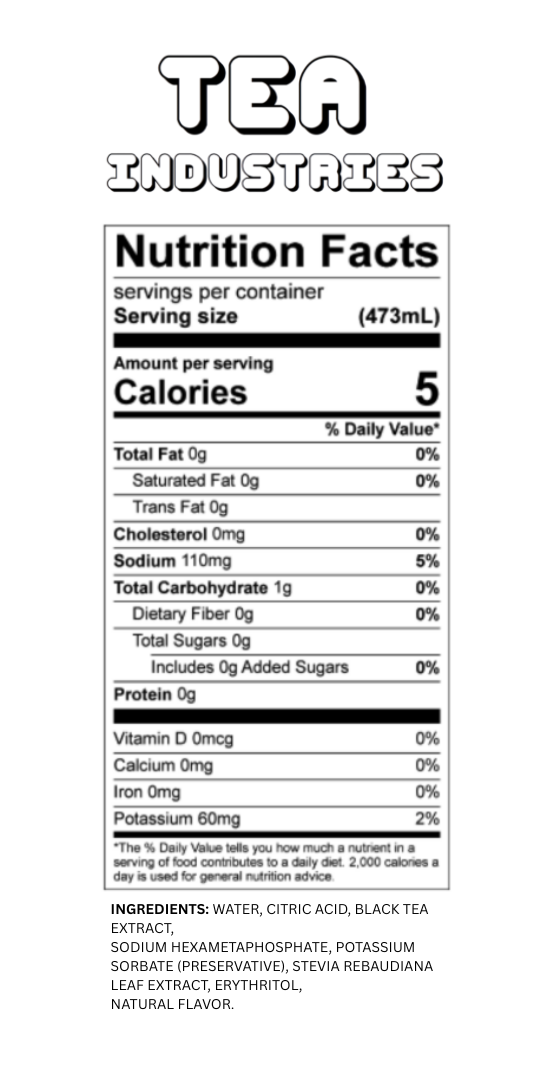 Raspberry - Iced Tea - Sugar Free - 12 Pack of Cans