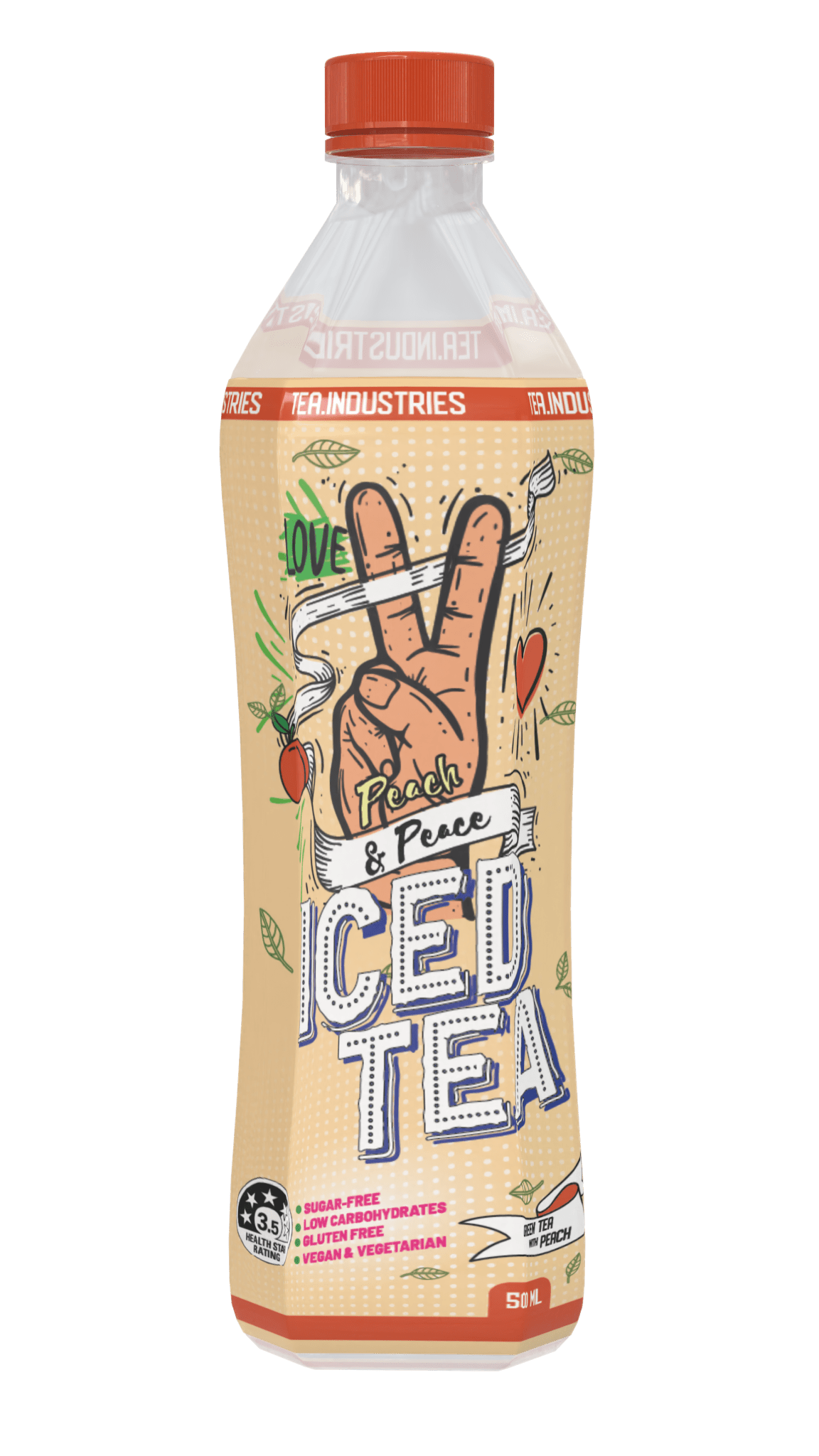 24 x Green Tea with Peach - Sugar free with no artificial sweeteners - Tea Industries