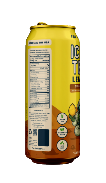 Lemon - Iced Tea - Sugar Free - 12 Pack of Cans