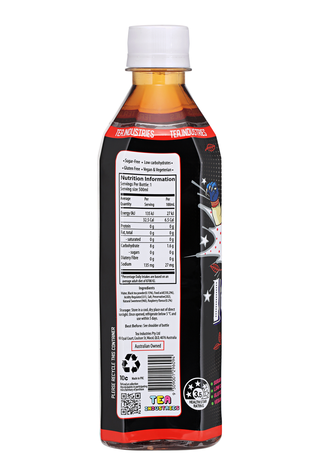 24 x Black Tea with Raspberry - Sugar free with no artificial sweeteners - Limited Edition