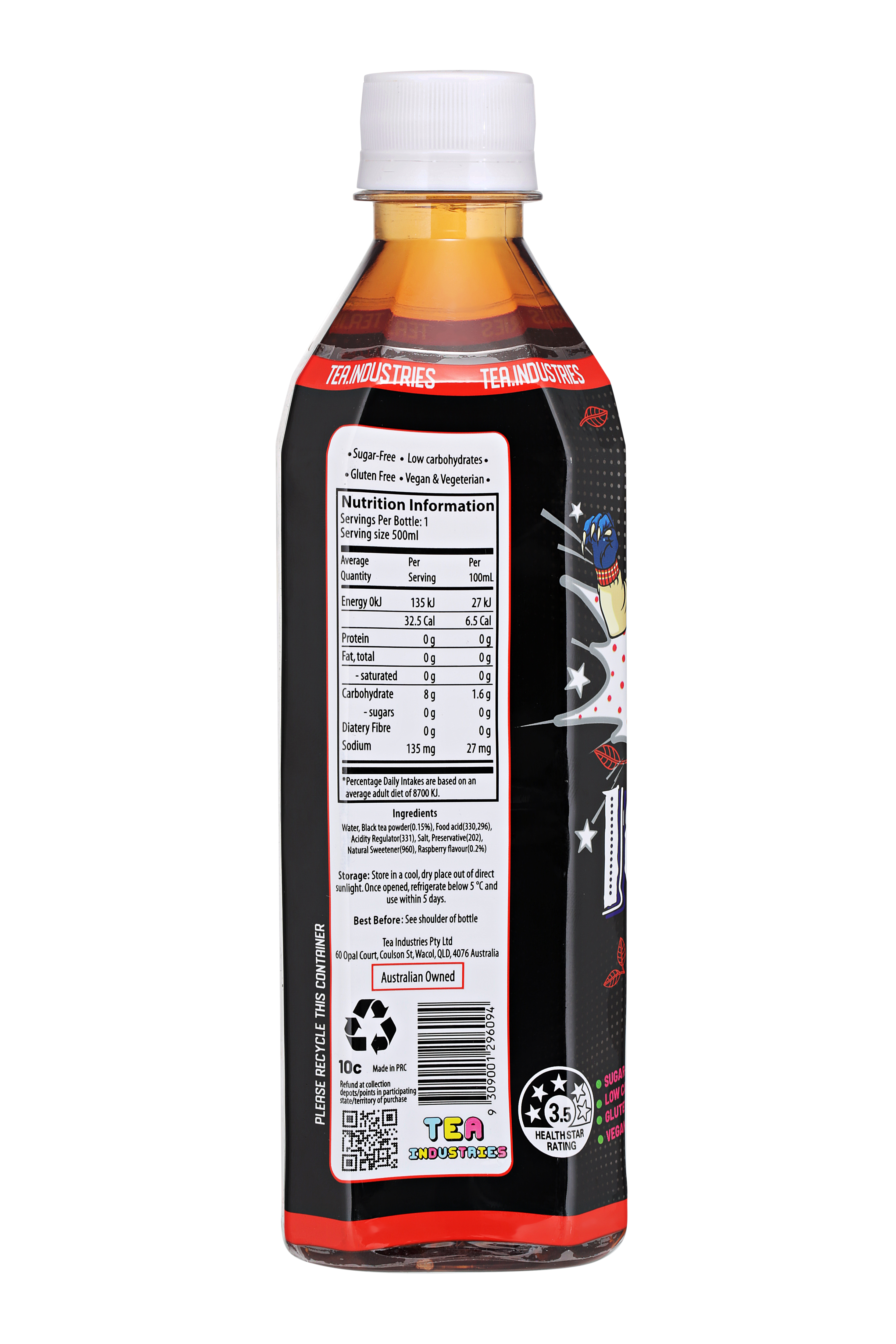 24 x Black Tea with Raspberry - Sugar free with no artificial sweeteners - Limited Edition