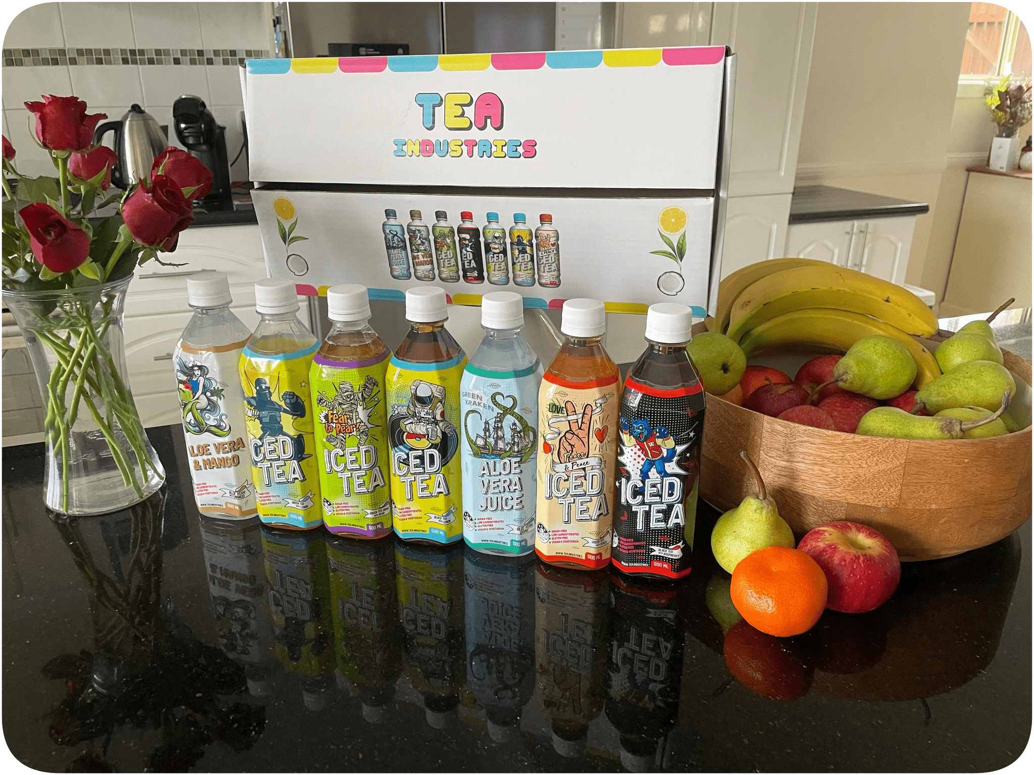 Gift Pack - 1 Bottle of each Flavour - Sugar free with no artificial sweeteners - Tea Industries