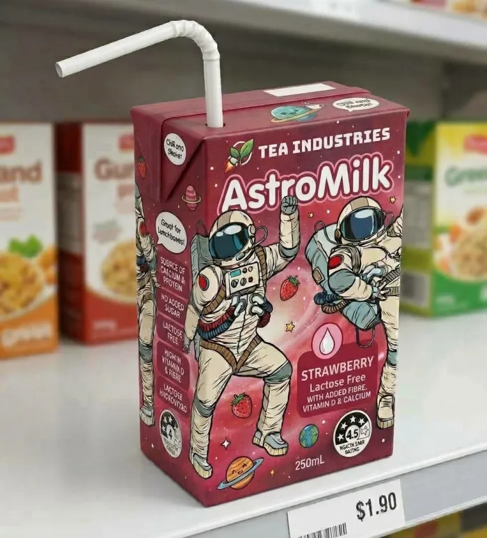 AstroMilk Strawberry carton